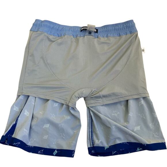 Bonobos Riviera Recycled Swim Trunks 9” Blue Stingrays Shorts Casual Vacation M - Picture 14 of 16